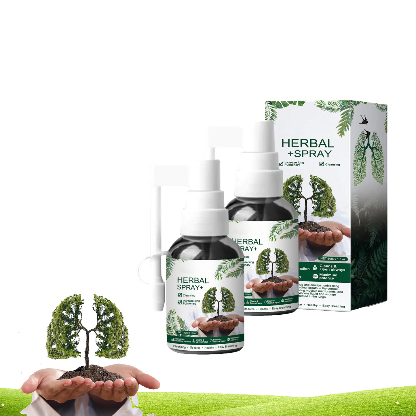 Lung Cleansing Spray, RespiNature Herbal Lung Cleanse Mist, Natural Herbal Lung Essence, Powerful Lung Support & Cleanse