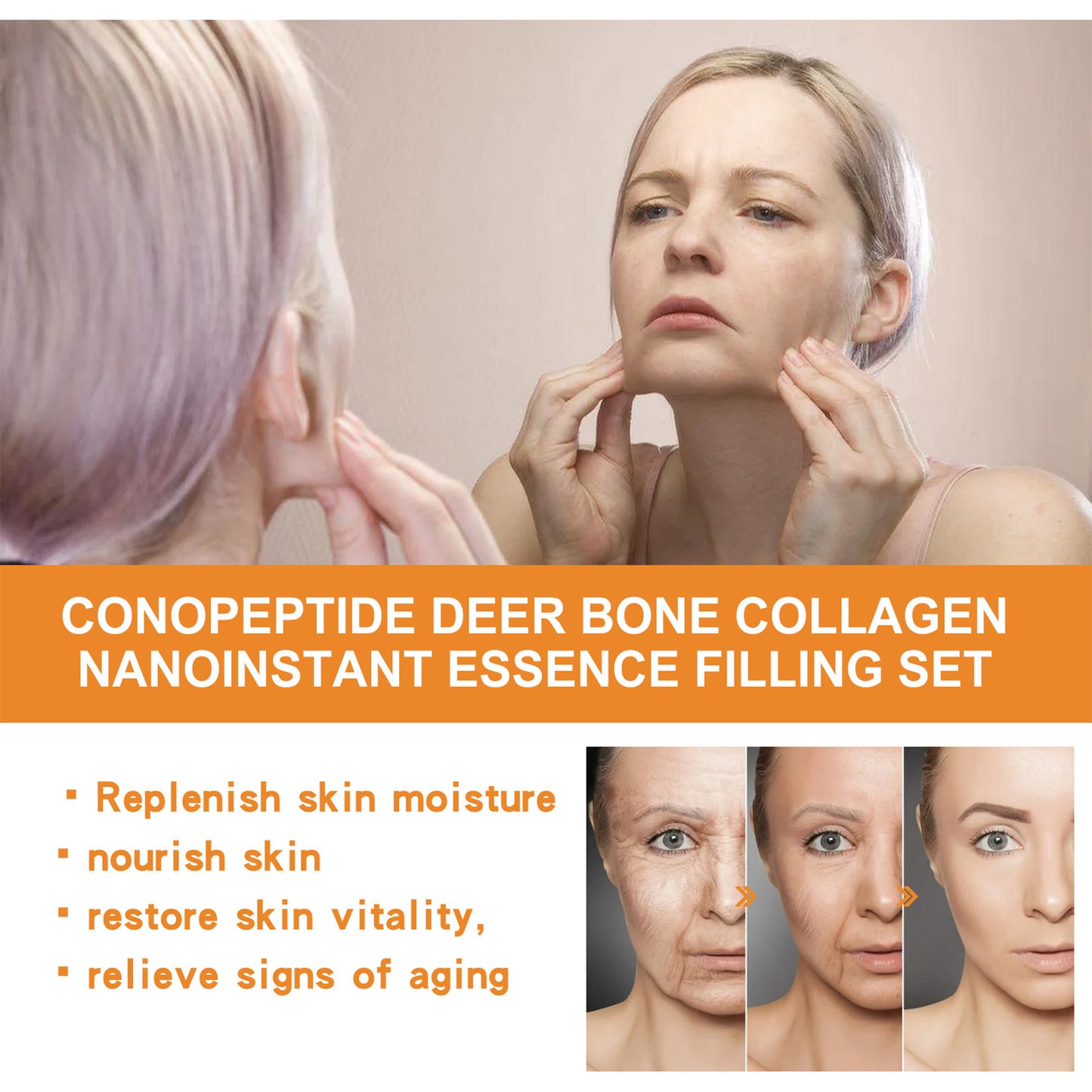 Spiral Peptide Deer Bone Collagen Essence Kit, PeptiDew Korean Peptide Deer Bone Soluble Collagen Film, Highprime Collagen Film, Korean Technology Soluble Collagen