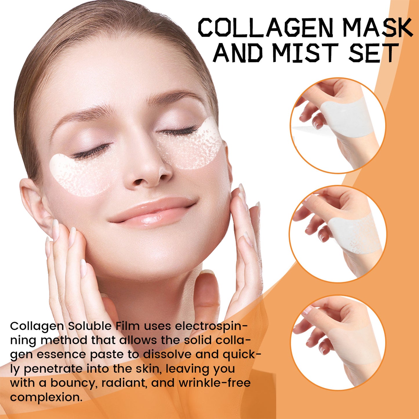 Korean Technology Soluble Collagen Film, Highprime Collagen Film, Collagen Mask and Mist Set, Collagen Film for Face